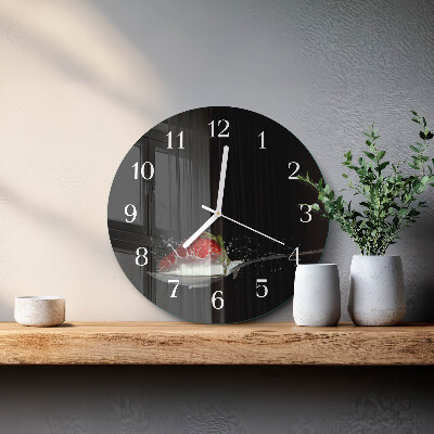 Reloj de pared redondo Fresa