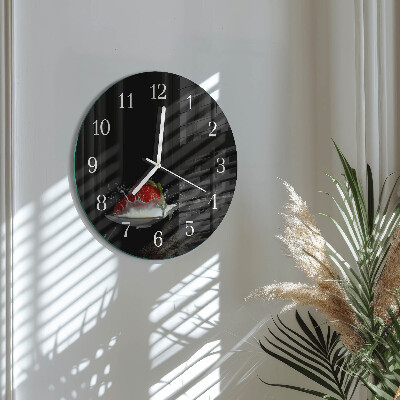 Reloj de pared redondo Fresa