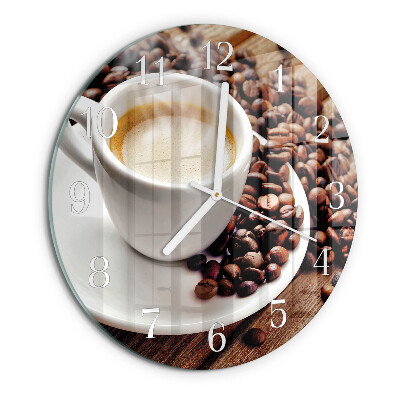 Reloj de pared redondo Taza de café