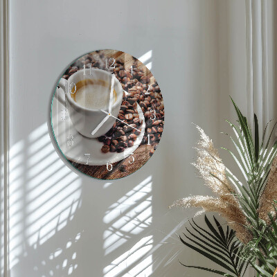 Reloj de pared redondo Taza de café