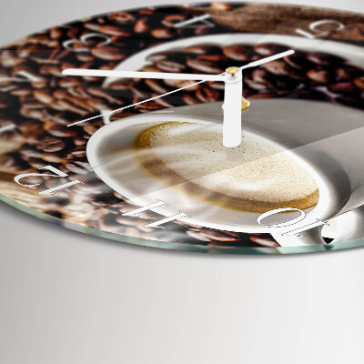 Reloj de pared redondo Taza de café
