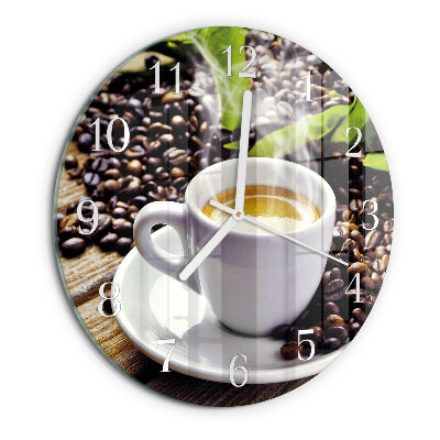 Reloj de pared redondo Taza de café