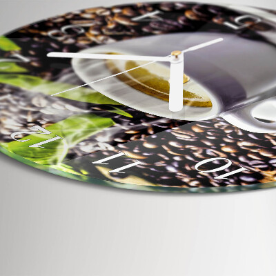 Reloj de pared redondo Taza de café