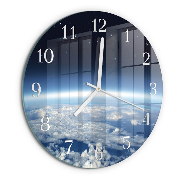 Reloj de pared redondo El universo de la Tierra
