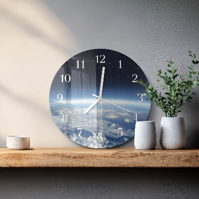 Reloj de pared redondo El universo de la Tierra