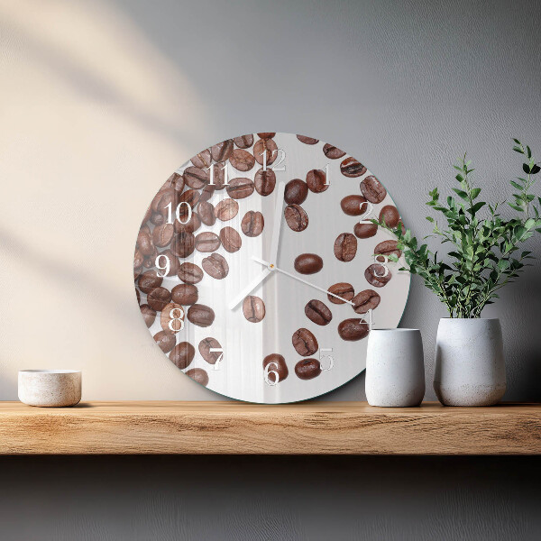 Reloj de pared redondo Granos de café