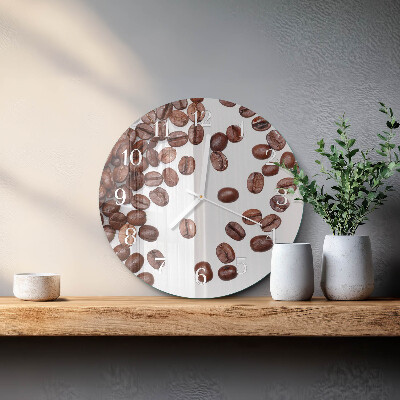 Reloj de pared redondo Granos de café