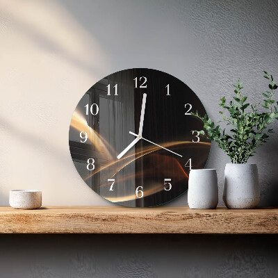 Reloj de pared redondo Líneas abstractas