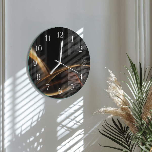 Reloj de pared redondo Líneas abstractas