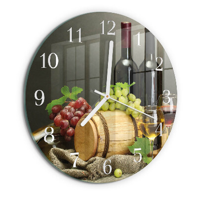 Reloj de pared redondo Uvas para vino