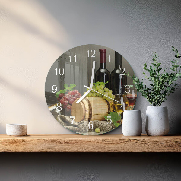 Reloj de pared redondo Uvas para vino