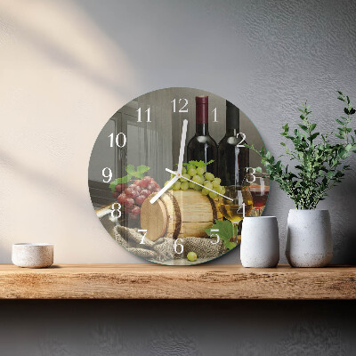 Reloj de pared redondo Uvas para vino