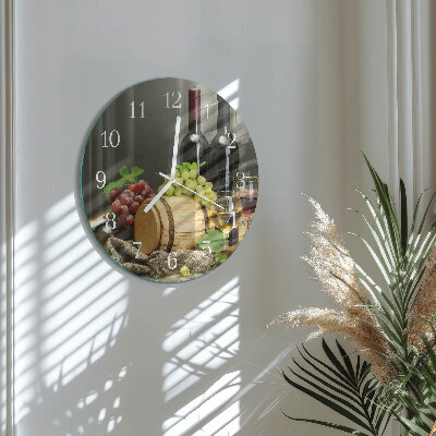 Reloj de pared redondo Uvas para vino