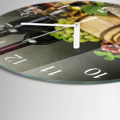 Reloj de pared redondo Uvas para vino