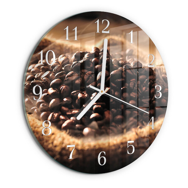 Reloj de pared redondo Granos de café