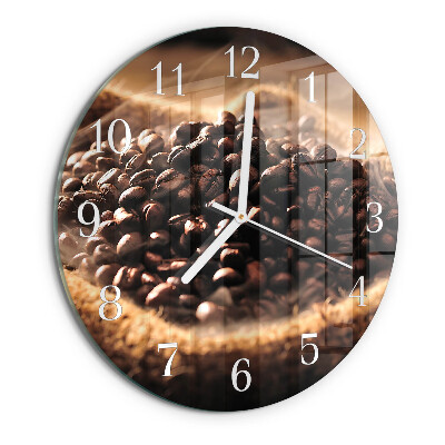Reloj de pared redondo Granos de café