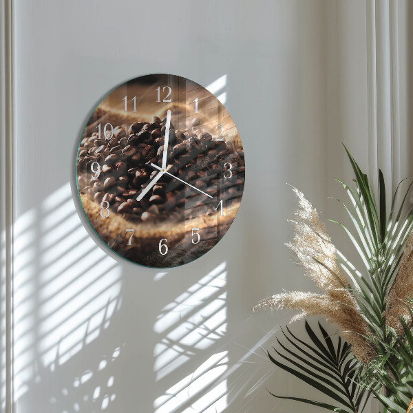 Reloj de pared redondo Granos de café