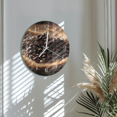 Reloj de pared redondo Granos de café