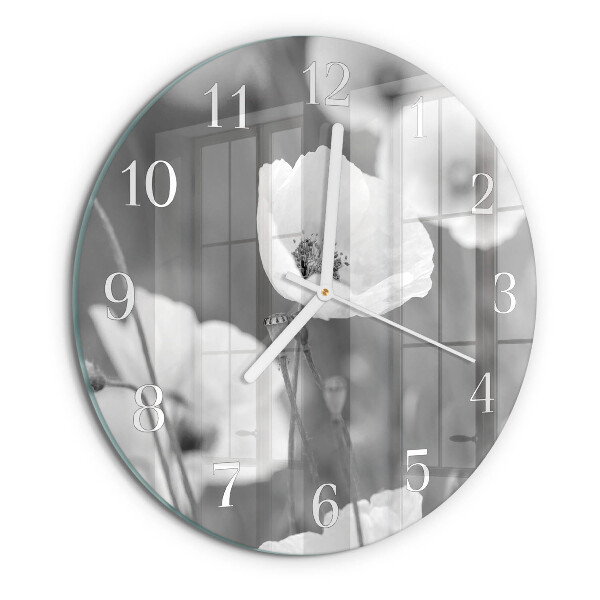 Reloj de pared redondo Amapolas
