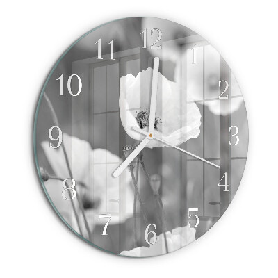Reloj de pared redondo Amapolas