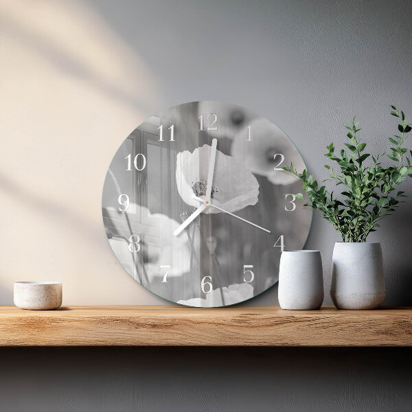 Reloj de pared redondo Amapolas