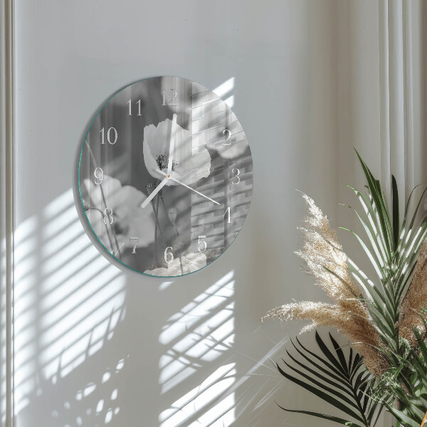 Reloj de pared redondo Amapolas