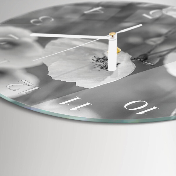 Reloj de pared redondo Amapolas