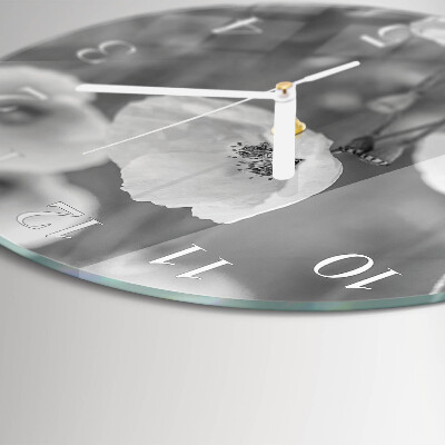 Reloj de pared redondo Amapolas