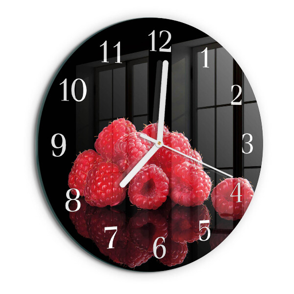 Reloj de pared redondo Frambuesas