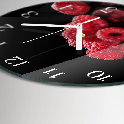 Reloj de pared redondo Frambuesas