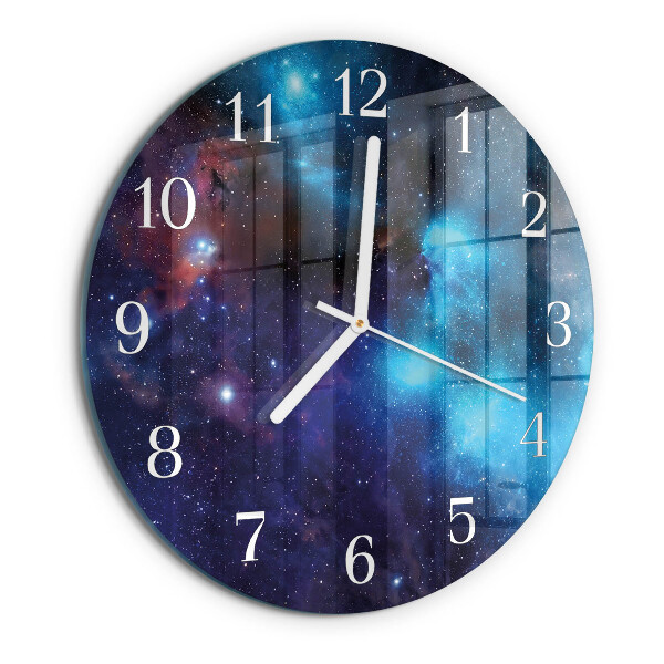 Reloj de pared redondo cielo estrellado