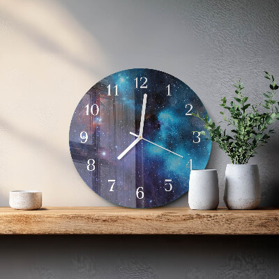 Reloj de pared redondo cielo estrellado