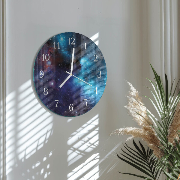 Reloj de pared redondo cielo estrellado