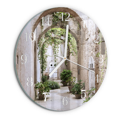 Reloj de pared redondo Plantas de avenida