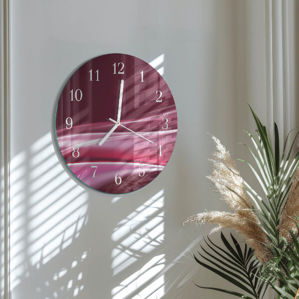 Reloj de pared redondo Líneas abstractas
