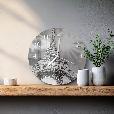 Reloj de pared redondo Torre Eiffel de París