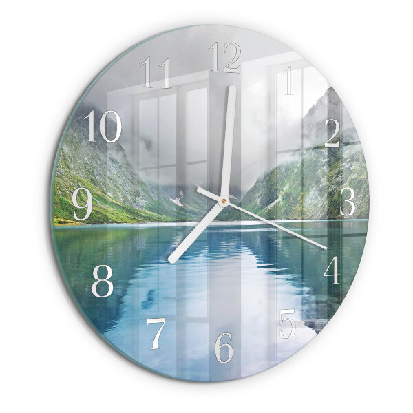 Reloj de pared redondo Lago de montaña