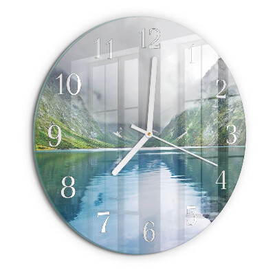 Reloj de pared redondo Lago de montaña