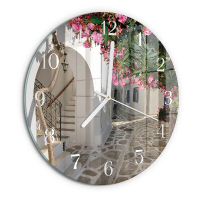 Reloj de pared redondo Callejón de las Flores