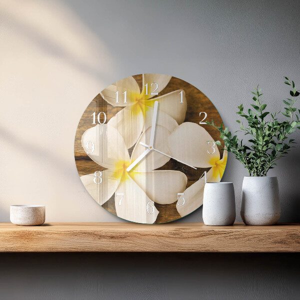 Reloj de pared redondo Flores