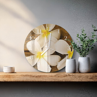 Reloj de pared redondo Flores