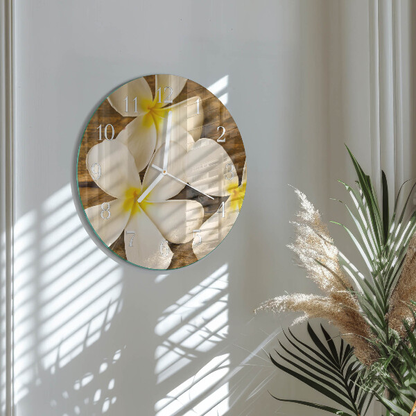 Reloj de pared redondo Flores