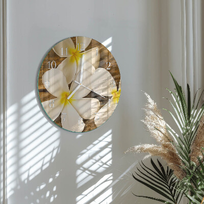 Reloj de pared redondo Flores