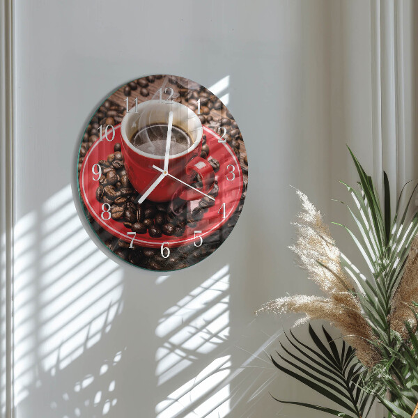 Reloj de pared redondo Taza de café