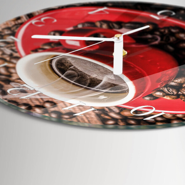Reloj de pared redondo Taza de café