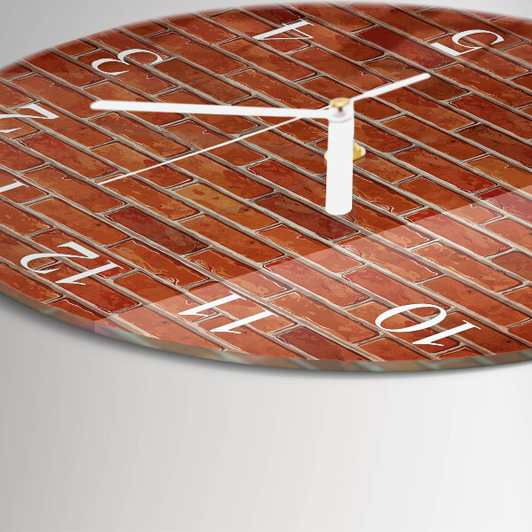 Reloj de pared redondo Muro de ladrillo