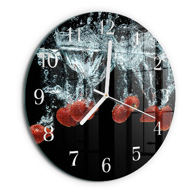Reloj de pared redondo fresas