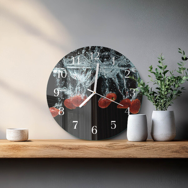 Reloj de pared redondo fresas