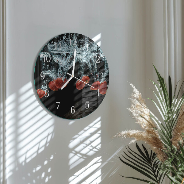 Reloj de pared redondo fresas