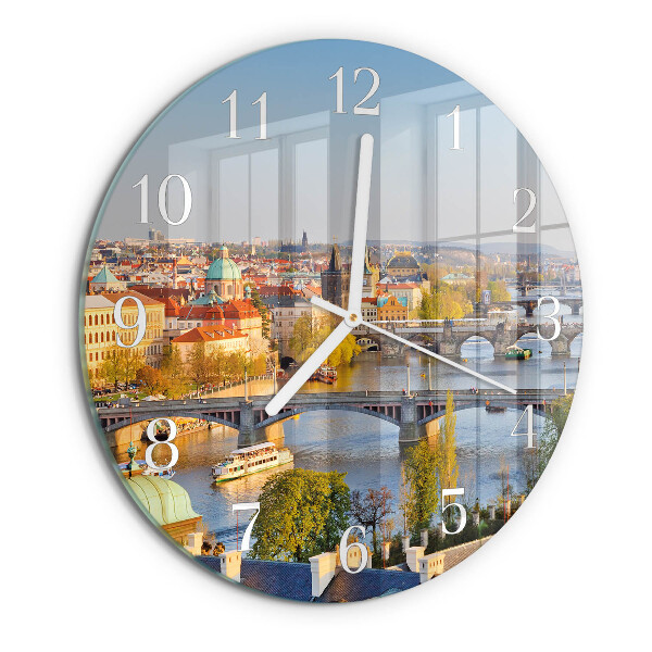 Reloj de pared redondo Ciudad de Praga